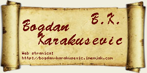 Bogdan Karakušević vizit kartica
